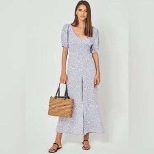 Auguste the label Dean Juliette Wide Leg Jumpsuit purple floral 10 lavender